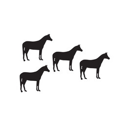 horse silhouette vector
