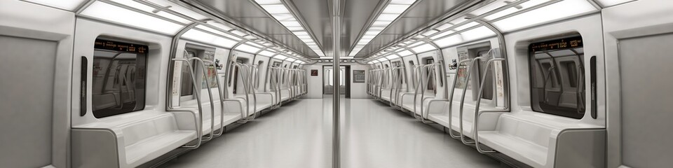 illustration, an empty exhibition center, website header, ai generative