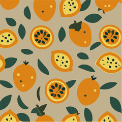 cute simple passionfruit pattern, cartoon, minimal, decorate blankets, carpets, for kids, theme print design
