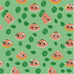 cute simple banh xeo pattern, cartoon, minimal, decorate blankets, carpets, for kids, theme print design
