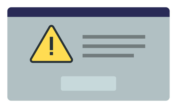 Warning dialog box with message