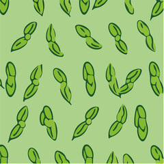 cute simple green bean pattern, cartoon, minimal, decorate blankets, carpets, for kids, theme print design
