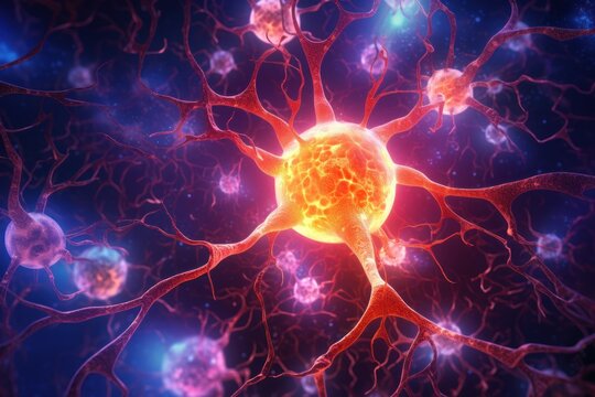 Nerve cell. Generate Ai