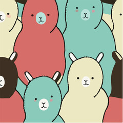 cute simple llama pattern, cartoon, minimal, decorate blankets, carpets, for kids, theme print design
