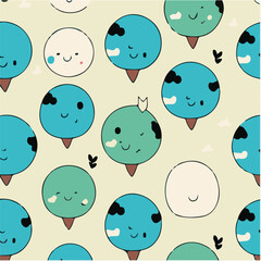 cute simple earth day pattern, cartoon, minimal, decorate blankets, carpets, for kids, theme print design
