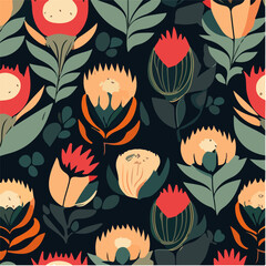cute simple protea pattern, cartoon, minimal, decorate blankets, carpets, for kids, theme print design
