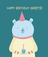 Happy birthday card vector illustration