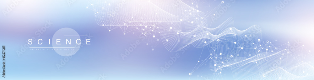Poster Global network background. Social network communication in the global business concept. Big data visualization. Internet technology. Vector illustration.