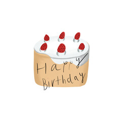 birthday strawberry cake 