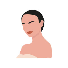 Woman Portrait Illustration Elements For Designing Templates