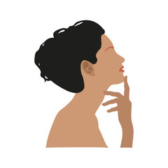 Woman Portrait Illustration Elements For Designing Templates