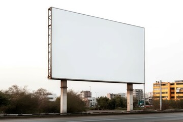 Fototapeta premium Outdoor advertising poster city billboard. Generate Ai