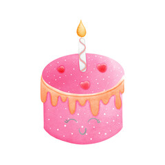 birthday cake with candles