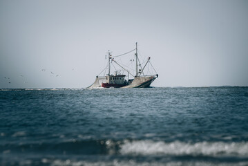fishing boat in the North Sea in Germany