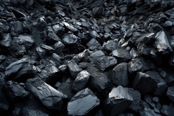 Coal mineral black. Coal pattern. Generative AI