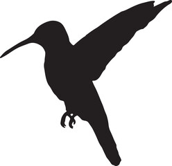Fototapeta premium Vector silhouette flying birds on white background