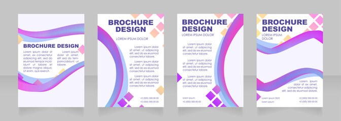 Preschool blank brochure layout design. Attracting parental attention. Vertical poster template set with empty copy space for text. Premade corporate reports collection. Editable flyer paper pages