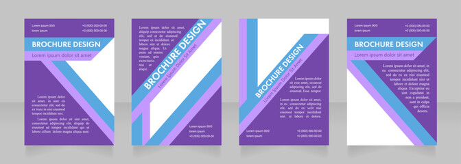 Private school enrollment blank brochure layout design. College promo. Vertical poster template set with empty copy space for text. Premade corporate reports collection. Editable flyer paper pages