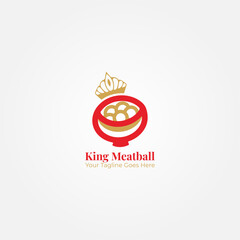 Meatball King Logo Vector graphic design