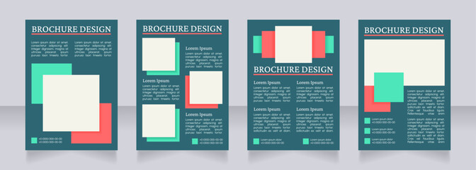 Photography course promotion blank brochure layout design. Vertical poster template set with empty copy space for text. Premade corporate reports collection. Editable flyer paper pages