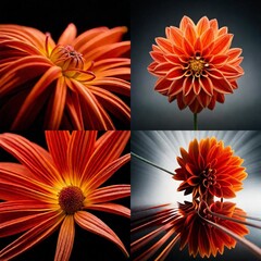 Dark Orange Dahlia: Stunning Macro Beauty in 8K