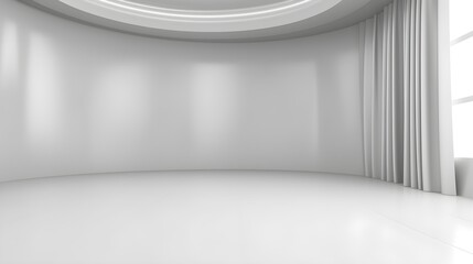 Modern empty room white background