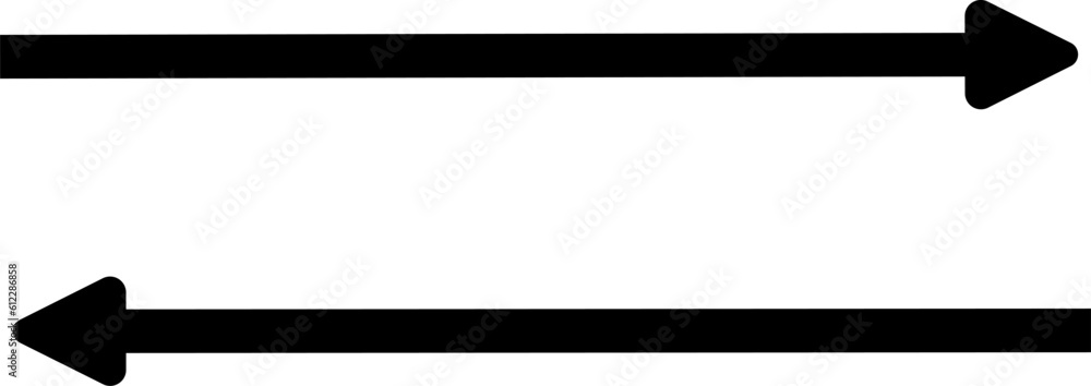 Poster long arrows icon set. vector set of trendy long arrows left and right in flat style. replaceable vec