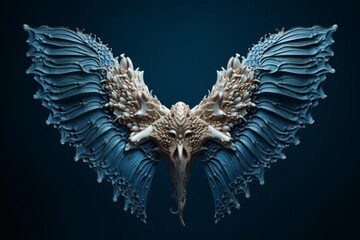 Beautiful Angel wings flying creature bird wings, feather wings Created with generative AI tools