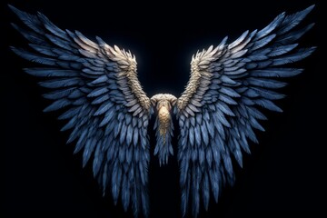 Beautiful Angel wings flying creature bird wings, feather wings Created with generative AI tools