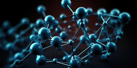 Molecules of water. Generative Ai illustration