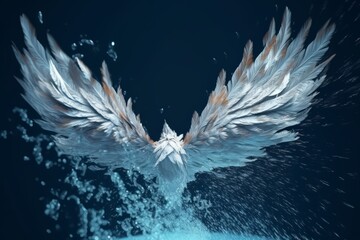 Beautiful Angel wings flying creature bird wings, feather wings Created with generative AI tools