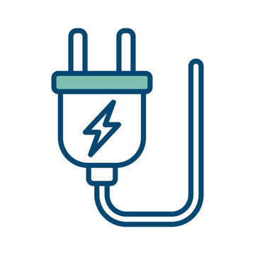 electric plug icon vector design template in white background