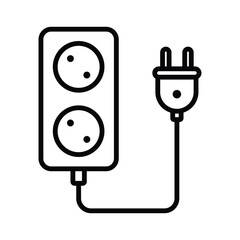 electric plug icon vector design template in white background
