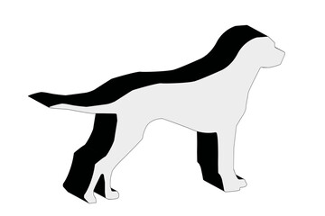 3d silhouette of a dog