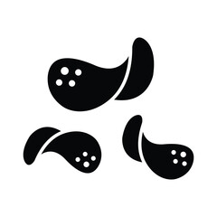 potato chip icon vector design template in white background
