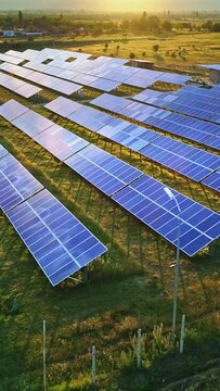 Clean energy production, vertical short video, social media story