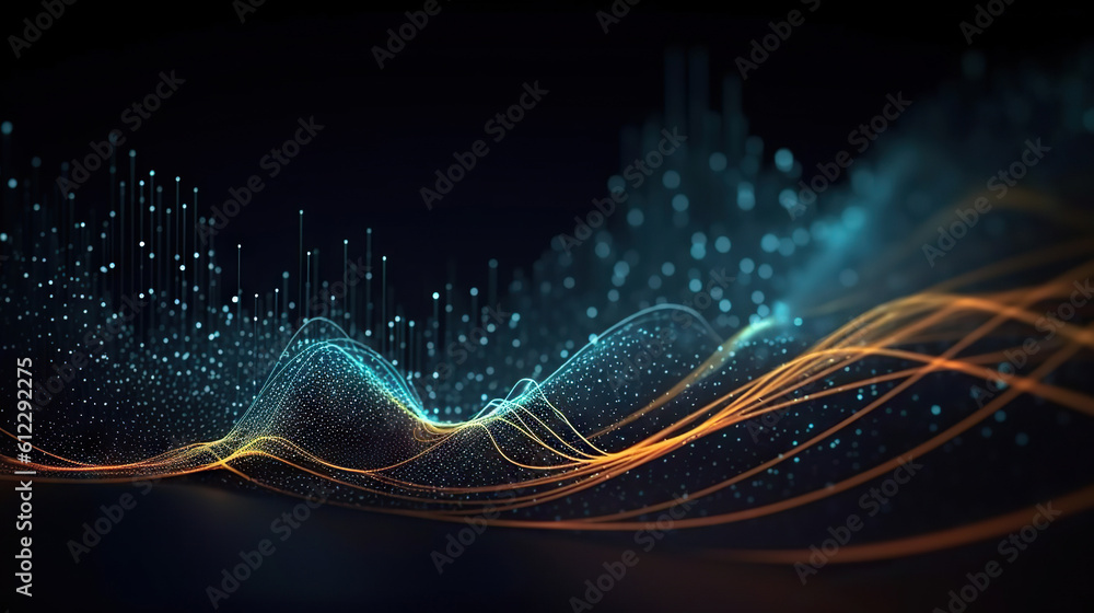 Poster modern digital abstract 3d background. can be used in the description of network abilities, technolo