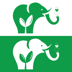 Cute elephant logo. Simple elephant logo. Elephant logo sign vector illustration set design.elephant logo vector icon illustration.icon head of an elephant.