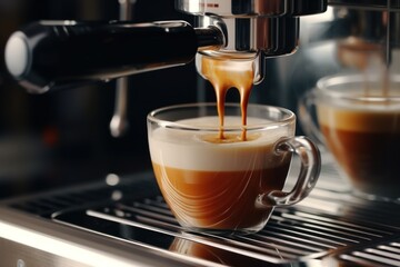 the process of making coffee in a coffee machine generative ai