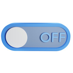 off control button 3d illustration