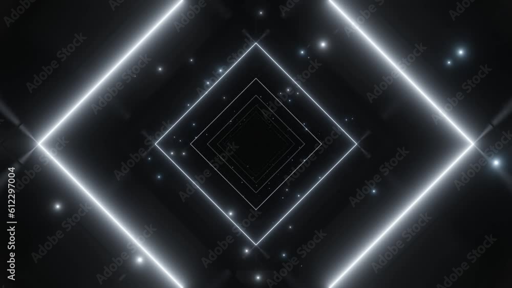 Aufkleber abstract dark sci-fi futuristic tunnel, loop animation.