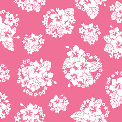 Cute hibiscus pattern perfect for textiles,