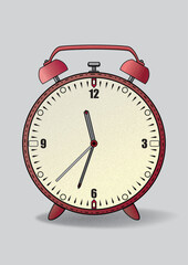 red alarm clock