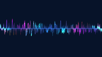 Audio Wave Spectrum Recording Colorful Dots Digital Abstract Concept