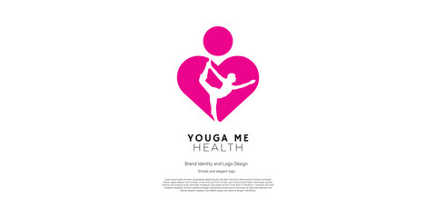 love yoga logo design for yoga center or gym