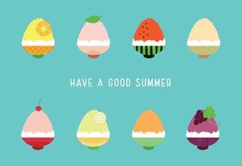 暑中お見舞い 涼しげなイラストで夏のご挨拶 夏 かき氷