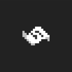 this is paper icon in pixel art with white color and black background ,this item good for presentations,stickers, icons, t shirt design,game asset,logo and your project