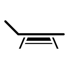 beach chair glyph 