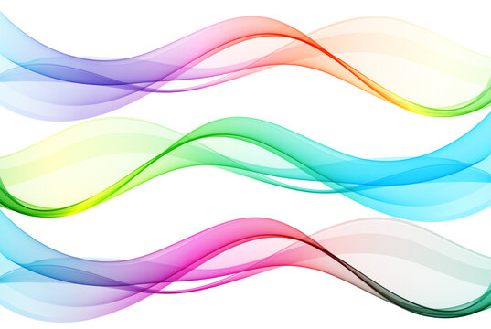 Set of abstract colorful waves.Futuristic wallpaper or cool element for presentation, postcard, flyer and brochure.