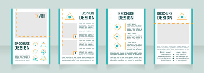 Medicine blank brochure design. Template set with copy space for text. Premade corporate reports collection. Editable 4 paper pages. Bahnschrift SemiLight, Bold SemiCondensed, Arial Regular fonts used